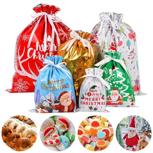Jujaz™ Christmas Drawstring Gift Bags